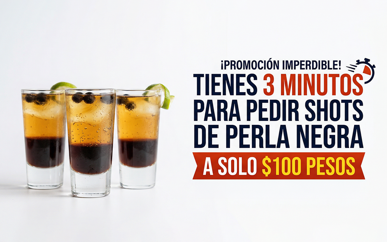 Ejemplo visual de promoción de bar por tiempo